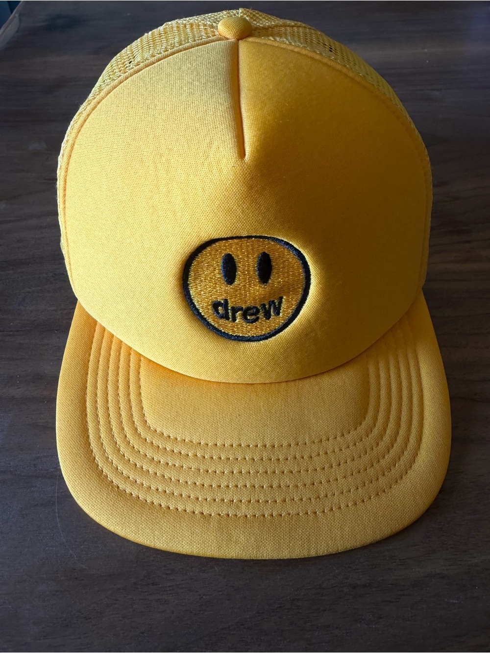 drew house Mascot Trucker Hat-Golden Yellow Snapback-NEW